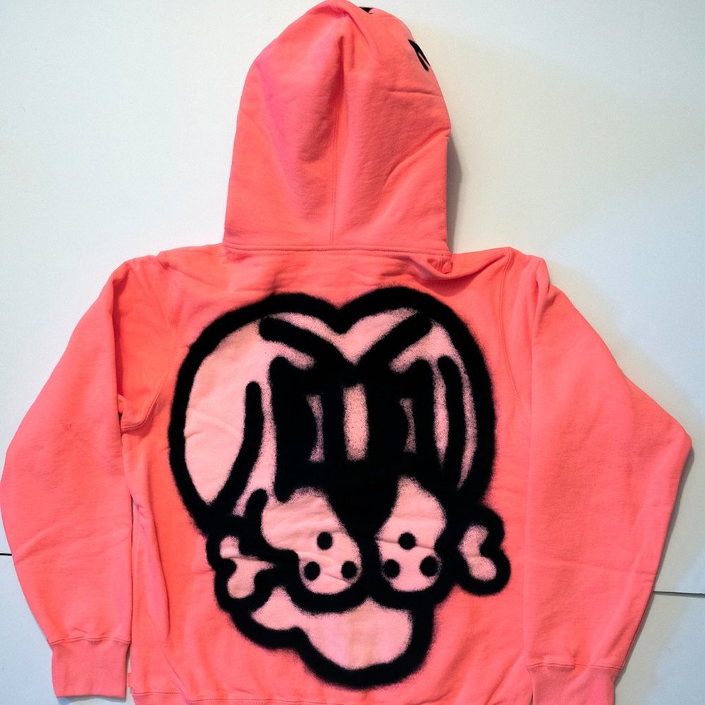 SUPREME BONES ZIP UP HOODIE -  WORN ONCE